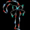 LED Candy Cane Window Silhouette Christmas Decoration - 12" - Multicolor Lights