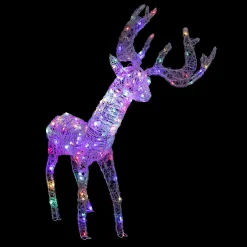 LED Color Changing Commercial Grade Acrylic Reindeer Outdoor Christmas Decoration - 46.5"