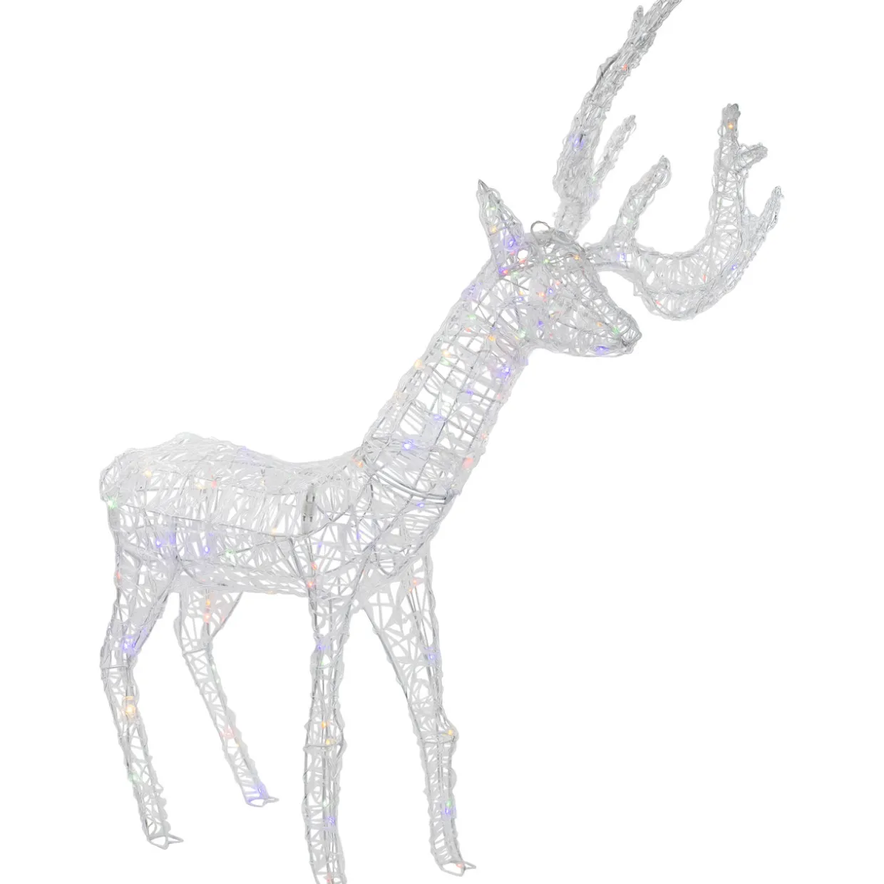 LED Color Changing Commercial Grade Acrylic Reindeer Outdoor Christmas Decoration - 46.5"