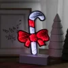 LED 3D Candy Cane with Bow Christmas Infinity Mirror - 8"