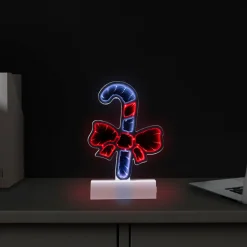 LED 3D Candy Cane with Bow Christmas Infinity Mirror - 8