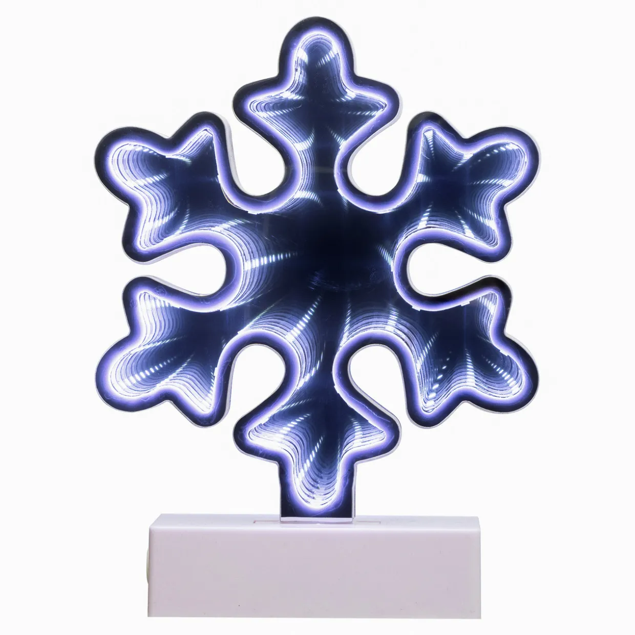 LED 3D Snowflake Christmas Infinity Mirror - 7.75"