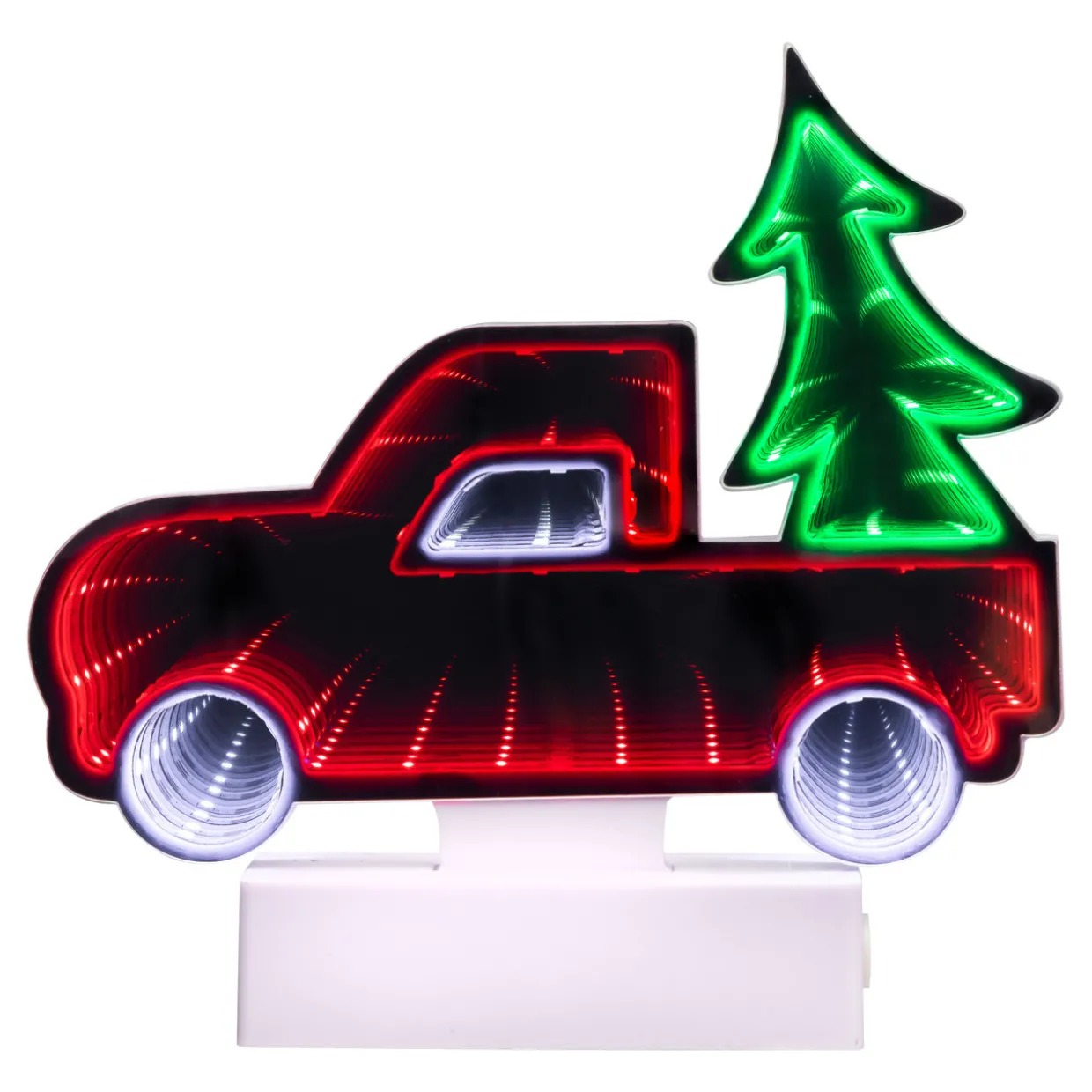 LED 3D Truck Christmas Infinity Mirror - 7.25"