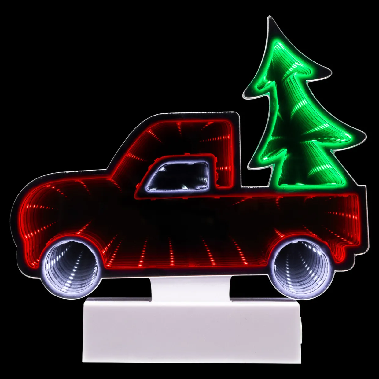 LED 3D Truck Christmas Infinity Mirror - 7.25"