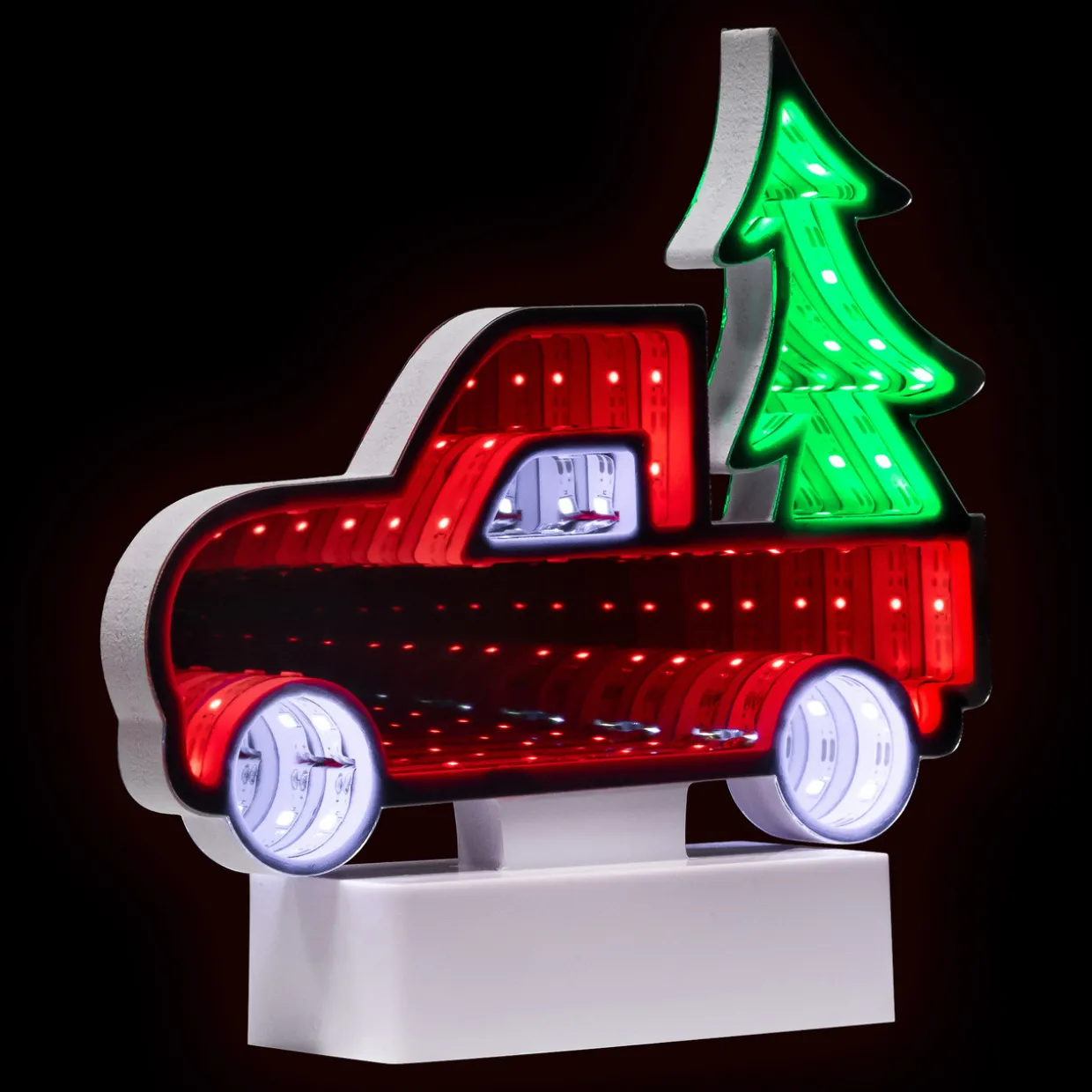 LED 3D Truck Christmas Infinity Mirror - 7.25"