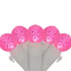 LED G12 Berry Christmas Lights - Pink - 16' White Wire - 50 ct