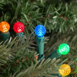 LED G12 Berry Christmas Lights - Multicolor - 16' Green Wire - 50 ct