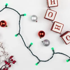 LED G12 Berry Christmas Lights - Green - 16' Green Wire - 50 ct