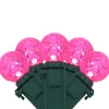 LED G12 Berry Christmas Lights - Pink - 16' Green Wire - 50 ct