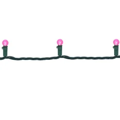 LED G12 Berry Christmas Lights - Pink - 16' Green Wire - 50 ct
