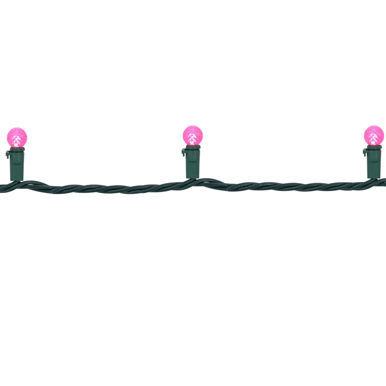 LED G12 Berry Christmas Lights - Pink - 16' Green Wire - 50 ct