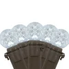 LED G12 Berry Christmas Lights - Pure White - 16' Brown Wire - 50 ct