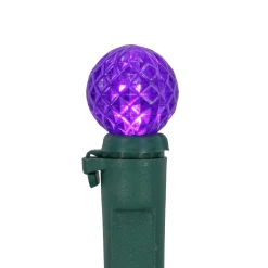 LED G12 Berry Christmas Lights - Purple - 16' Green Wire - 50 ct