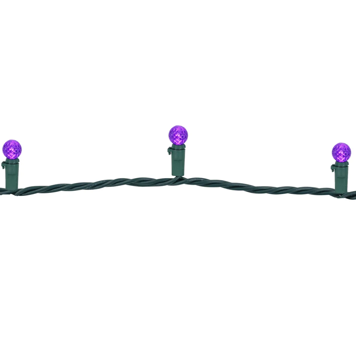 LED G12 Berry Christmas Lights - Purple - 16' Green Wire - 50 ct