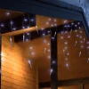 LED Ice Pillars Christmas Icicle Light Set - Pure White - 29' Clear Wire - 360ct