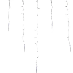 LED Ice Pillars Christmas Icicle Light Set - Pure White - 29' Clear Wire - 360ct
