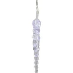 LED Ice Pillars Christmas Icicle Light Set - Pure White - 29' Clear Wire - 360ct