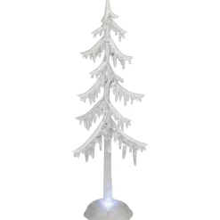LED Lighted Acrylic Icicle Tree Christmas Decoration - 14"
