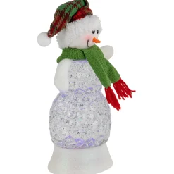 LED Lighted Acrylic Snowman Christmas Snow Globe - 11