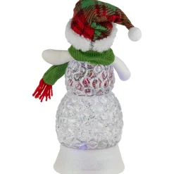 LED Lighted Acrylic Snowman Christmas Snow Globe - 11