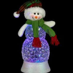 LED Lighted Acrylic Snowman Christmas Snow Globe - 11