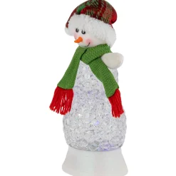 LED Lighted Acrylic Snowman Christmas Snow Globe - 11