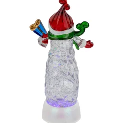 LED Lighted Acrylic Snowman Christmas Snow Globe - 11.5