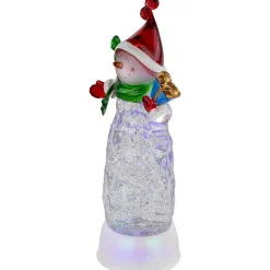 LED Lighted Acrylic Snowman Christmas Snow Globe - 11.5