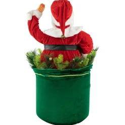LED Lighted and Animated Gift Bag with Santa Claus Christmas Figure - 32