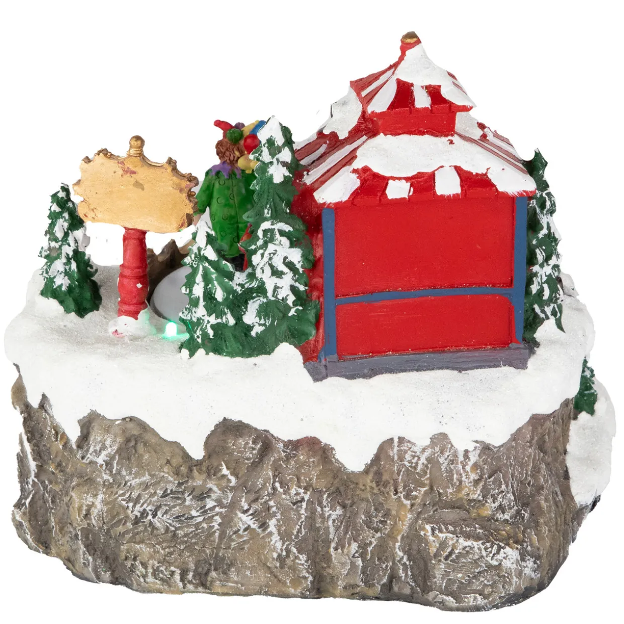 LED Lighted and Animated Christmas Scene Village Display Decoration - 7.75"