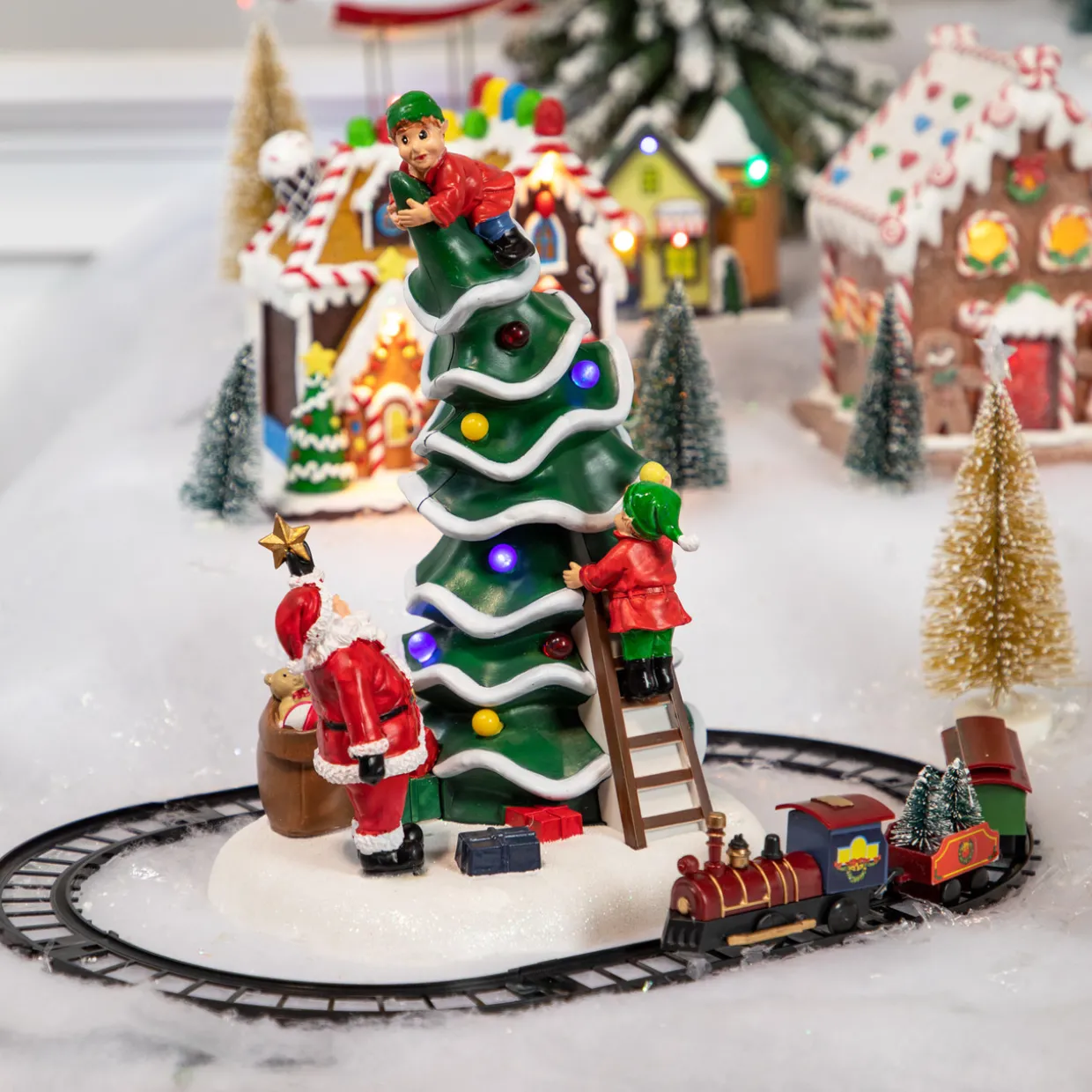 LED Lighted Animated and Musical Santa's Helpers Christmas Decoration - 12"