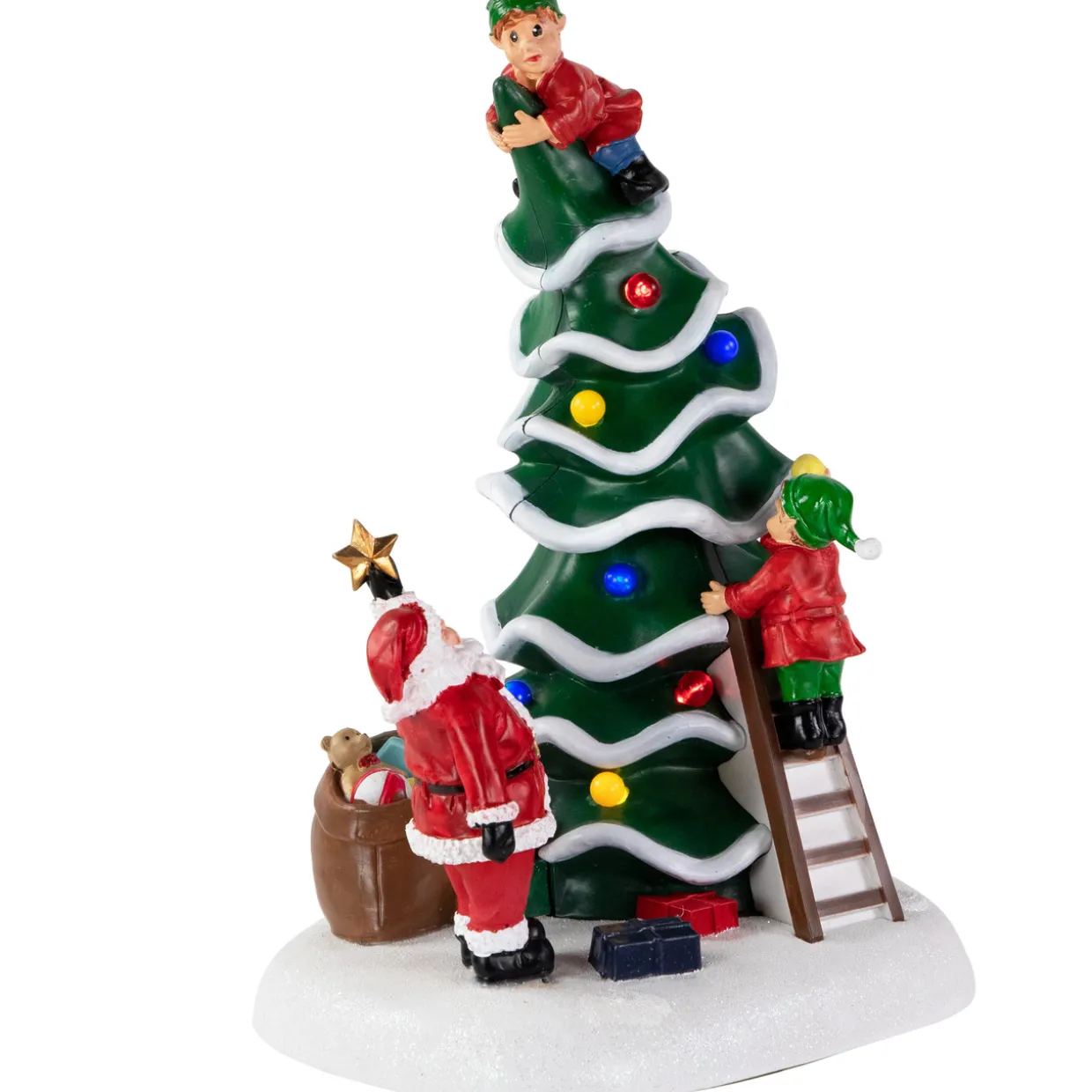 LED Lighted Animated and Musical Santa's Helpers Christmas Decoration - 12"