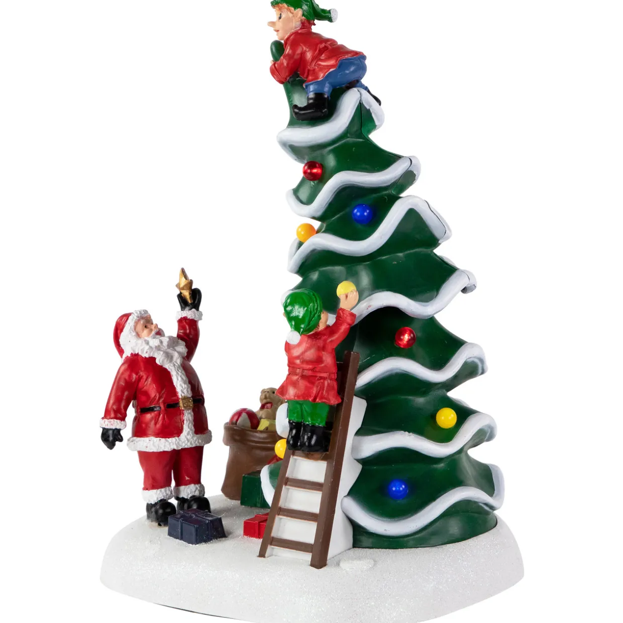 LED Lighted Animated and Musical Santa's Helpers Christmas Decoration - 12"