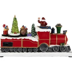 LED Lighted Animated and Musical Toy Shop Train Christmas Village Display - 12