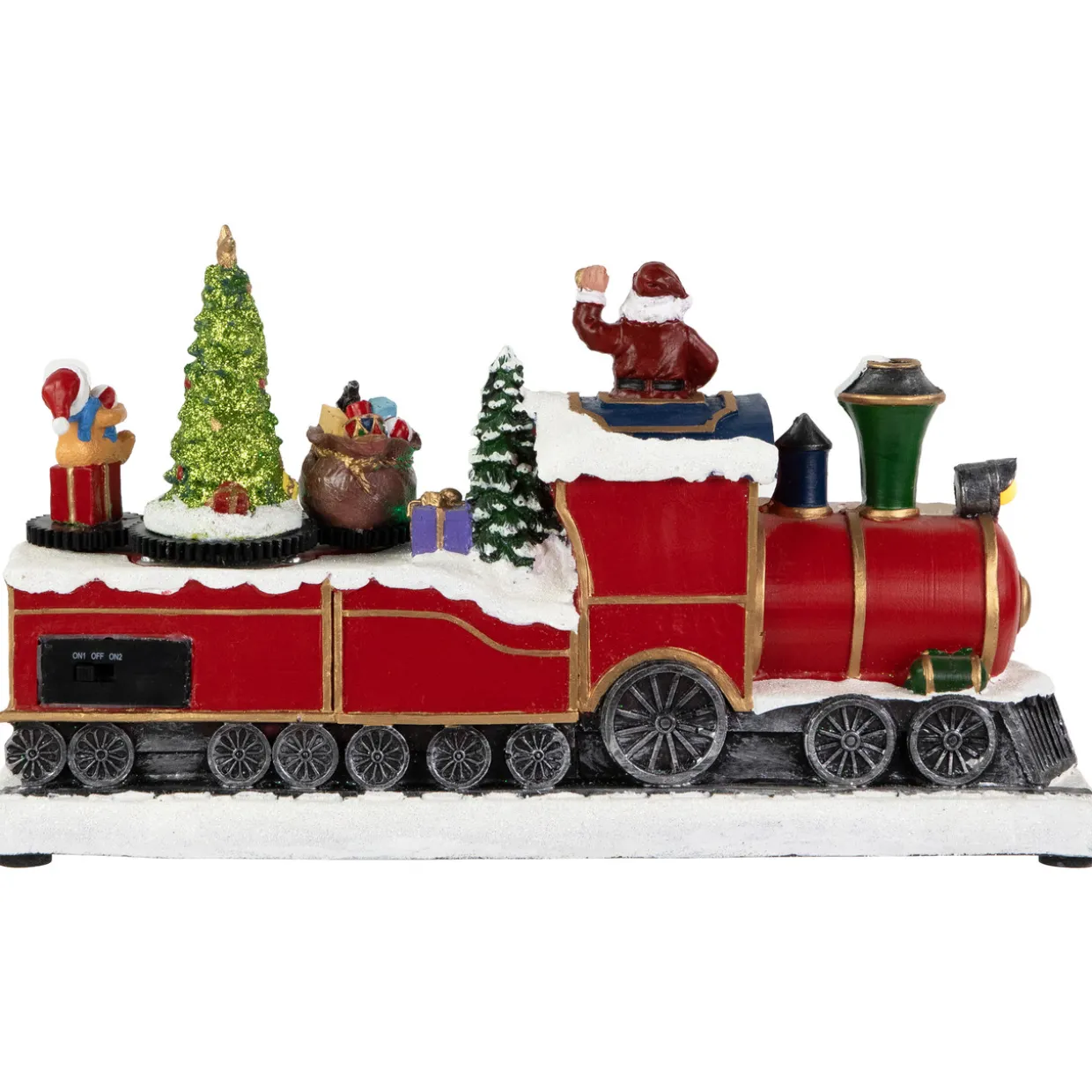 LED Lighted Animated and Musical Toy Shop Train Christmas Village Display - 12"