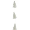 LED Lighted Battery Operated White Mini Sisal Tree Christmas Garland - 6.5' - Warm White Lights