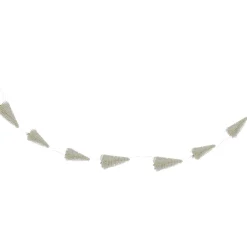 LED Lighted Battery Operated White Mini Sisal Tree Christmas Garland - 6.5' - Warm White Lights