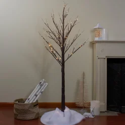 LED Lighted Birch Twig Tree Outdoor Christmas Decoration - 6' - Warm White Lights