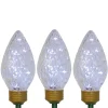 LED Lighted C9 Style Christmas Pathway Lawn Stakes - 3 ft - Clear - 3-Count