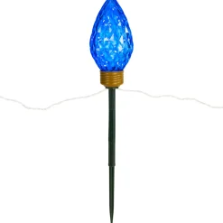 LED Lighted C9 Style Christmas Pathway Lawn Stakes - 3 ft - Multi - 3-Count