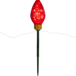 LED Lighted C9 Style Christmas Pathway Lawn Stakes - 3 ft - Multi - 3-Count
