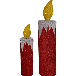LED Lighted Candles Outdoor Christmas Decorations - 22.75