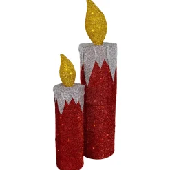 LED Lighted Candles Outdoor Christmas Decorations - 22.75