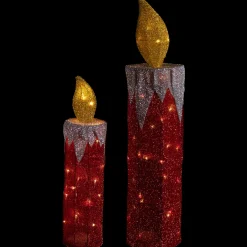 LED Lighted Candles Outdoor Christmas Decorations - 22.75