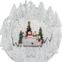 LED Lighted Caroling Snowmen Christmas Snow Globe - 9.5"