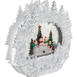 LED Lighted Caroling Snowmen Christmas Snow Globe - 9.5
