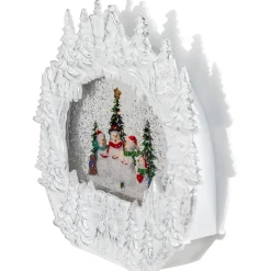 LED Lighted Caroling Snowmen Christmas Snow Globe - 9.5