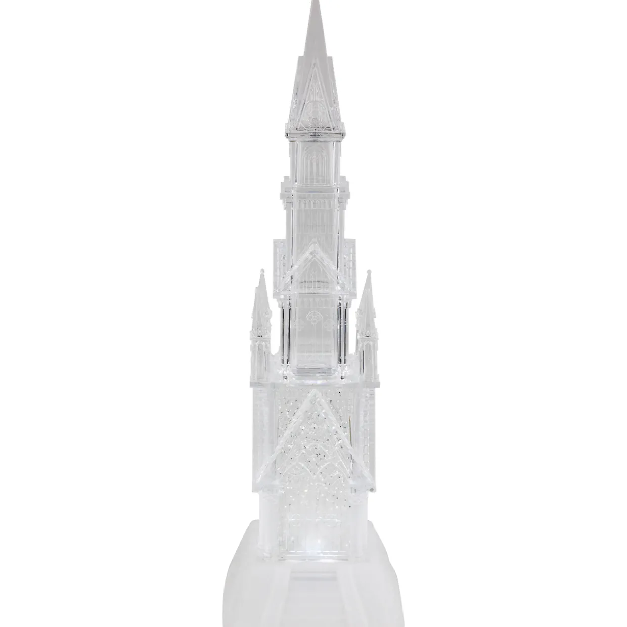 LED Lighted Castle Acrylic Christmas Decoration - 17.5"