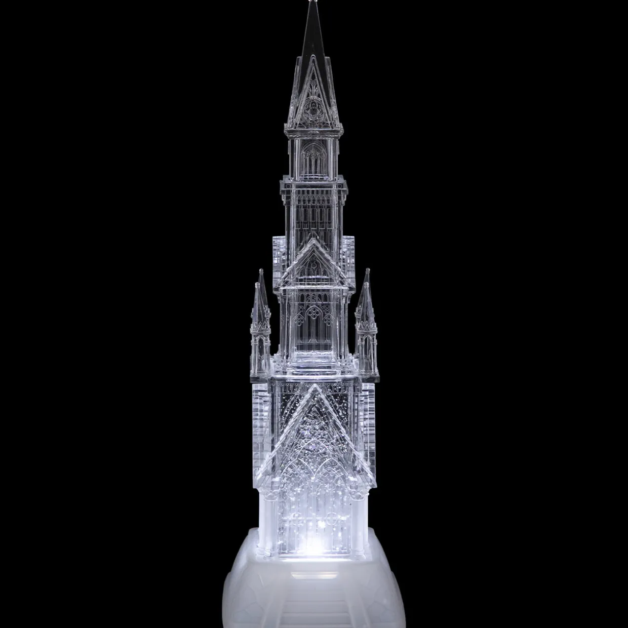 LED Lighted Castle Acrylic Christmas Decoration - 17.5"