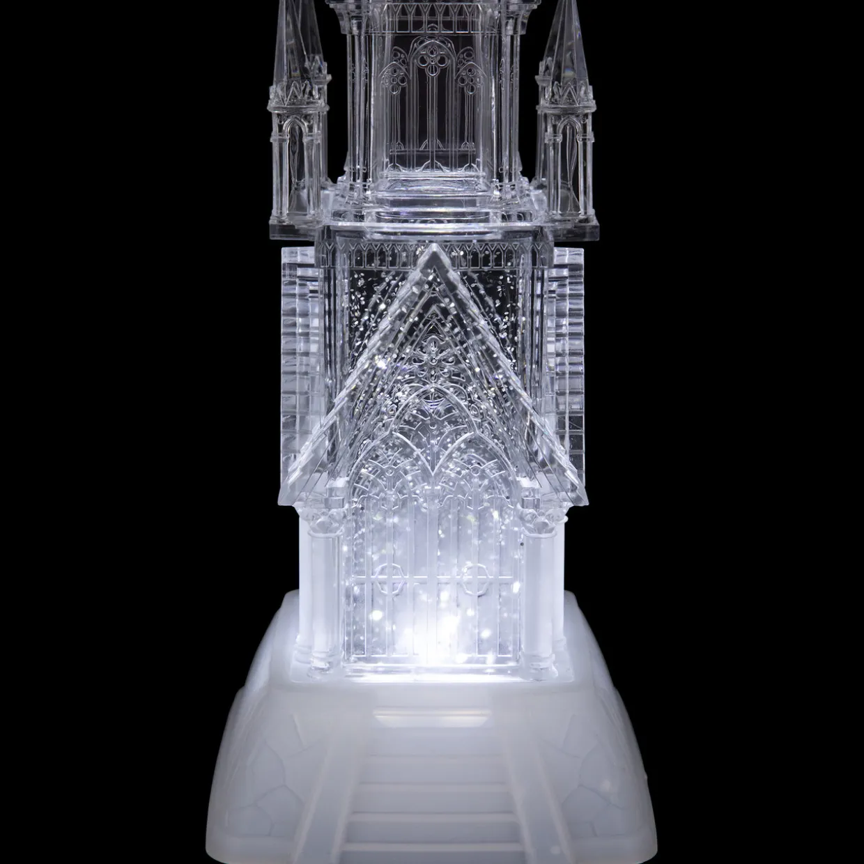 LED Lighted Castle Acrylic Christmas Decoration - 17.5"